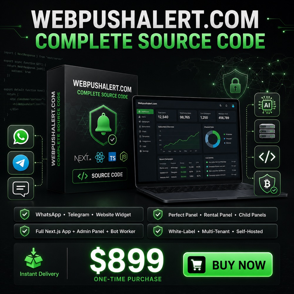 Buy Source Code - Webpushalert.com
